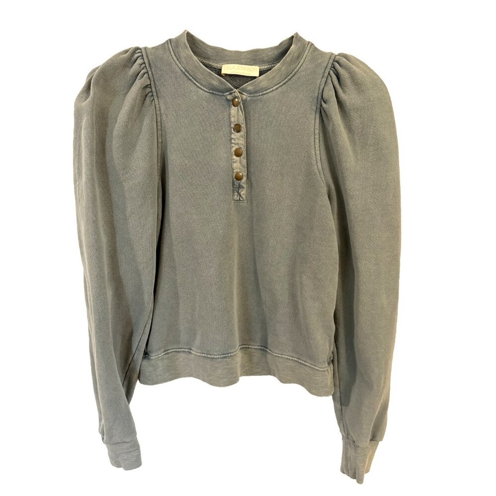 Ulla Johnson Asher Salt Water Blue/Green Sweatshirt Size Petite